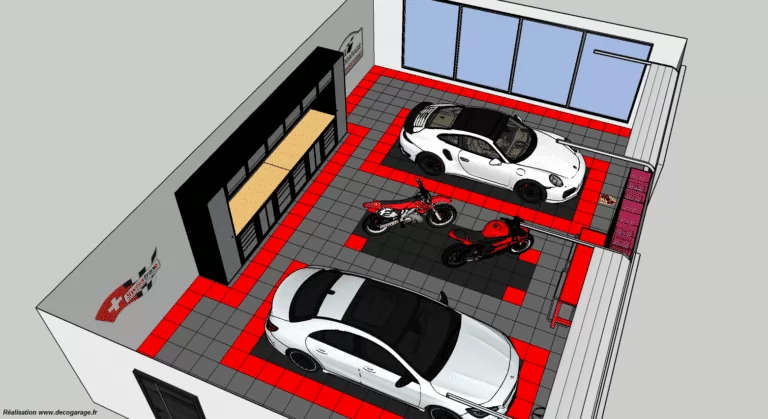 Beispiel für eine von uns bereitgestellte Garagenboden-Simulation